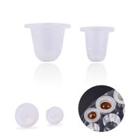 【CW】◎◐❂  100Pcs Disposable Silicone Ink Cup Size Permanent Makeup Eyebrow Pigment Caps Accessories