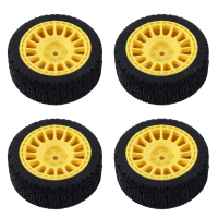 68mm 1/10 RC Racing Car Tires on Road Touring Drift Car Tyre Wheels Car Rally Tires for Tamiya TT01 TT02 TT02B XV01 TA06 PTG-2,Yellow