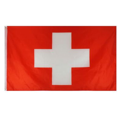 Zxz ธงประจำชาติสวิส Gratis Ongkir ใหม่ขนาด90X150ซม. ไม้กางเขนโพลีเอสเตอร์3x5ft สีขาวธงชาวสวิสสวิตเซอร์แลนด์ธงแบนเนอร์