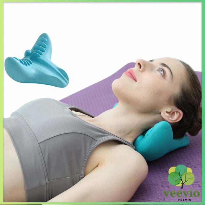 veevio-หมอนนวดกระดูกสันหลังส่วนคอ-ไหล่-แบบพกพา-shiatsu-cervical-massage-pillow