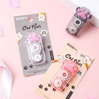Kawaii Transparent Cat Paw 5mm * 6m White Out Cute Cat Claw Correction Tape Pen School Office Supplies Stationery Correction Liquid Pens