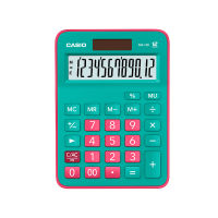 Casio Calculator เครื่องคิดเลข  คาสิโอ รุ่น  MX-12B-GNRD แบบตั้งโต๊ะสีสัน ขนาดกะทัดรัด 12 หลัก สีเขียวแดง