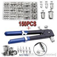 ✇ 150PCS Mandrel Rivet Nut Gun M3 M4 M5 M6 M8 Thread Insert Stainless Steel Rivet Nut with Threaded Retainer Tools Clamping Lever