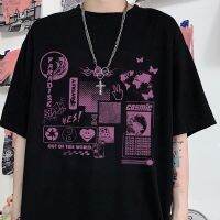 COD Graffiti printed casual Harajuku womens t-shirt Vaporwave unisex short-sleeved T-shirt HipHop summer womens t-shirt