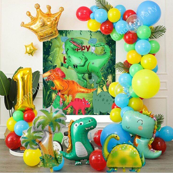 Dinosaur Theme Dinosaur Balloon Latex Balloon 32inch Number Balloon ...