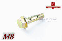 น็อตน้ำมัน Oil Bolt ขนาด M8x1.0x30 แบบ 2 รู / 2 ตัว