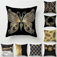 Clarissali 45cmx45cm Gold Printing Pillowcase Decoration Cushion Cover Print Covers