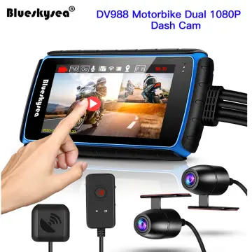 Blueskysea B5M WiFi Motorcycle Dash Cam Recorder Dual UHD 2K DVR