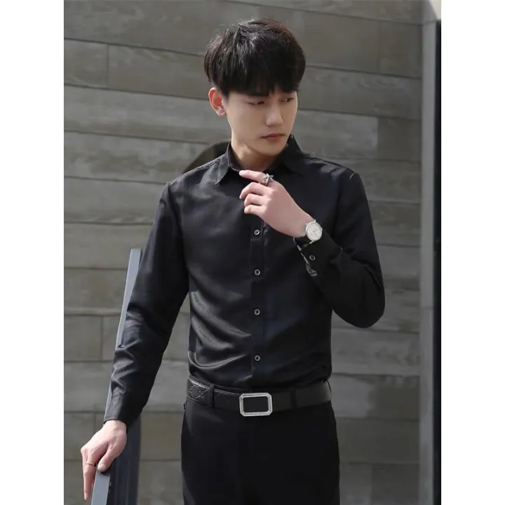 Korean Fit Casual Long Sleeve Polo For ...