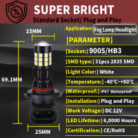 2ชิ้น50วัตต์9005 HB3 LED ไฟตัดหมอก DRL หลอดไฟสำหรับ VW P assat B6 B5กอล์ฟ7 6 5 Touareg Tiguan J Etta โปโล H10โคมไฟอัตโนมัติสีขาว6000พัน12โวลต์