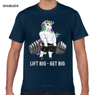 Tops T Shirt Men unicorn deadlift lift big bodybuilding gym Harajuku Geek Print Male Tshirt