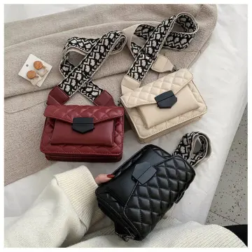 Korean Style Fashion Shoulder Bag Ladies Handbags And Purses Chain Strap  Crossbody Bags For Women Solid Pu Leather Cross Body