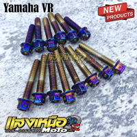 น็อตแคร้งเครื่อง Yamaha VR150 สีไทเท 14ตัว