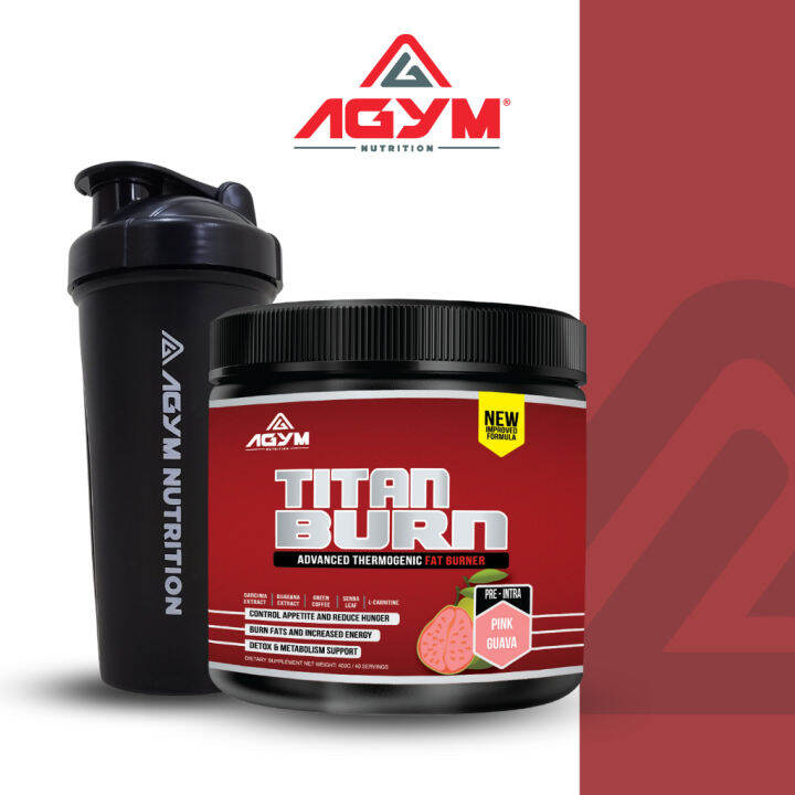 Titan Burn Fat Burner PREWORKOUT 400g 40 servings AGYM NUTRITION