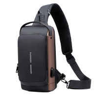 Bandolera De Viaje ผ่านไม่ได้สำหรับ Hombre,Bolso De Pecho Deportivo Antirrobo,Bolso Cruzado กับ Carga USB,Nuevo