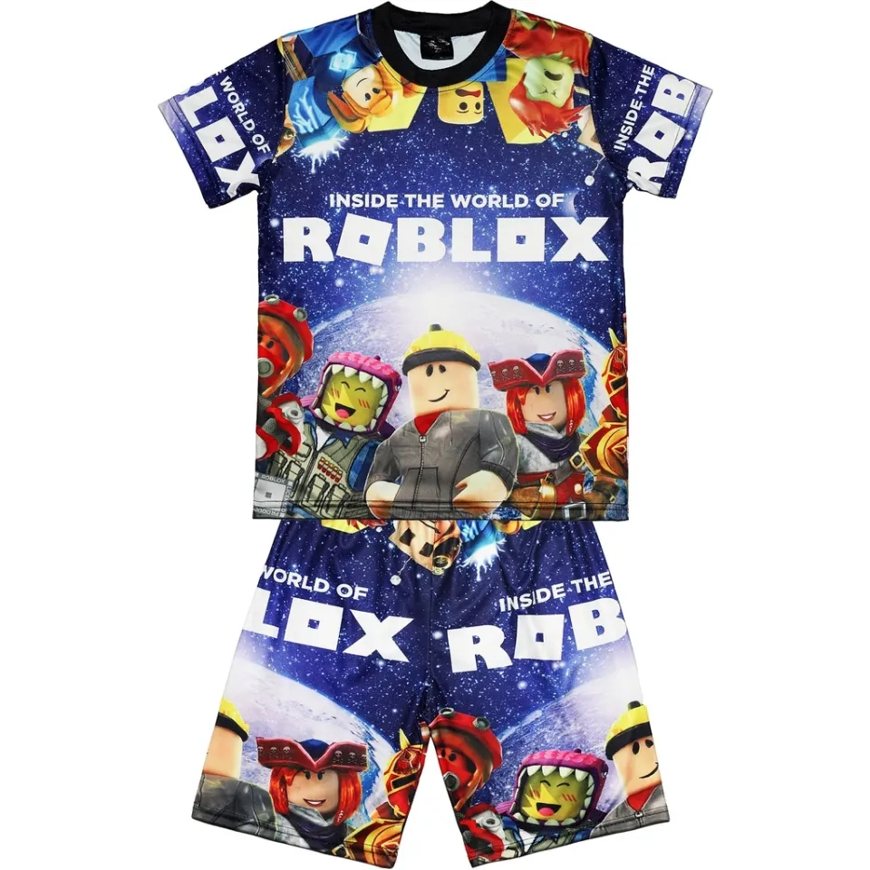 Kids Jersey Terno Roblox T-shirt Shorts for Kid Boy Printed Party