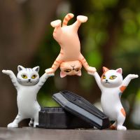 ELEGANT Gift Ornaments Children Small Statue Miniatures Anime Funny Toys Cat Dance Cartoon Figure Figurines