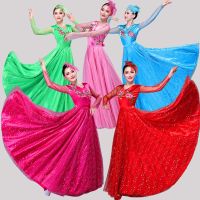 hot【DT】 180-720 Spanish Flamenco Skirt Adult Belly Performance Wear Ballroom Costume