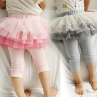 2022 Girls Culottes New Summer Cropped Pants Korean Childrens Clothing Thin Gradient Mesh Base Pants-Chenyu-chenyuqqz