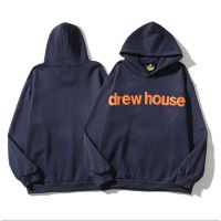 2023 NEWHigh Street Drev V Skate House ใหม่หลวมโลโก้เย็บปักถักร้อยหลวมแขนยาว Hooded เสื้อกันหนาว