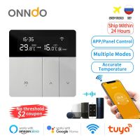 ตัวควบคุมอุณหภูมิเทอร์โมสตาทอัจฉริยะของ ONNDO แอปรีโมทคอนโทรล Tuya 100-240 V ทำงานร่วมกับ Alexa Google Home