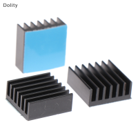 Dolity 10pcs 14*14*6mm Black อลูมิเนียมหม้อน้ำฮีทซิงค์พร้อมแผ่นระบายความร้อน