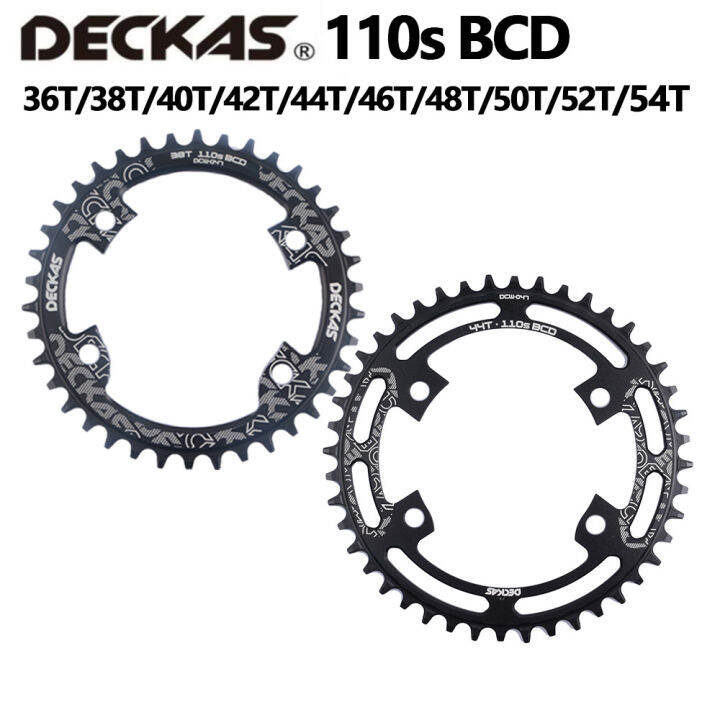 deckas-110sbcd-จานโซ่4h-r8000-5800-r7000หมุนถนนจานกลม36t-38t-40t-42t-44t-46t-48t-50t-52t-54t