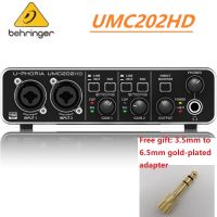 BEHRINGER UMC22 UM2UMC202HD เครื่องขยายเสียงไมโครโฟนบันทึกสดการ์ดเสียงภายนอกอินเทอร์เฟซเสียง USB