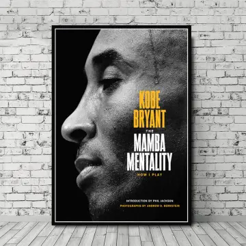 Kobe Bryant Inspirational Quotes Poster, Black Mamba Mentality Wall Art Decor, K