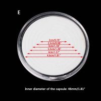 20Pcs Clear Round 46mm Direct Fit Airtight Coin Capsules Holder Display Storage Case With Adjustable EVA Gasket Pad Ring 16-40mm