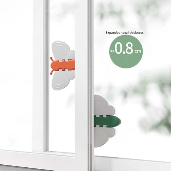 3pcs-abs-hole-free-butterfly-wing-door-lock-childrens-window-safety-lock-baby-glass-sliding-door-lock-moving-window-protection