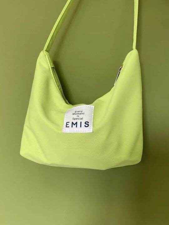 south-korea-emis-alar-pack-female-niche-design-packages-baguette-ins-contracted-joker-pure-color-nylon-carrying-a-single-shoulder-bag