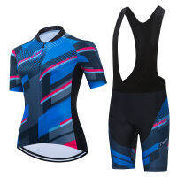 Summer Women Cycling Jersey Set Bicycle MTB Dress Uniform Shorts Clothing Suit Bike Shirt Jumpsuit Clothes Kit Maillot Pants Gel