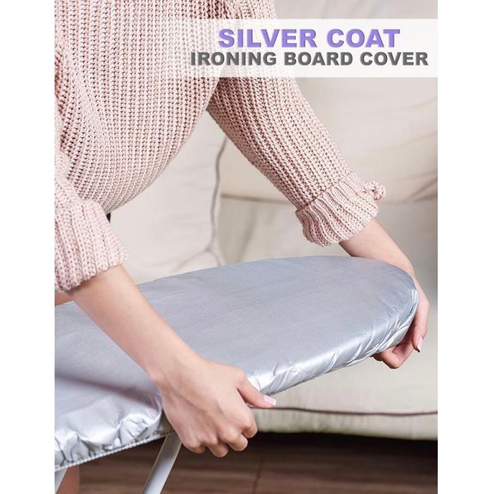 ผ้าคลุมโต๊ะรีดผ้า-ผ้าคลุมโต๊ะรีด-ผ้ารองรีด-ที่รองรีด-สารสะท้อนความร้อน-เนื้อหนา-รีดผ้าง่าย-รีดเรียบ-ผ้าคลุมที่รองรีด-silver-coat