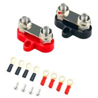 M8 Dual Studs Battery Junction Post Heavy Duty 2 Studs Bus Bar Power And Ground Junction Block Distribution Terminal Kit