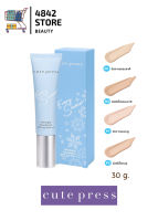 (รองพื้นหลอดฟ้า) CUTE PRESS ครีมรองพื้น EVORY SNOW ULTRALIGHT FOUNDATION SPF 30 PA+++ รองพื้นเนื้อโกลว์ เกลี่ยง่าย 30 g.