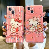 เคสโทรศัพท์มือถือการ์ตูน Hello Kitty ที่น่ารักพร้อมพลอยเทียมกลิตเตอร์วิบวับสำหรับ iPhone 14 Pro Max 13 Pro Max 12 Pro Max 11 Pro Max 7 Plus 8 Plus 14 Plus เคสหลังโทรศัพท์ซิลิโคนนิ่มกันกระแทกสำหรับ iPhone X XR XS Max เปลือกหลัง