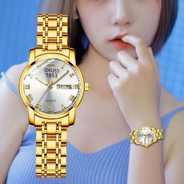 oruss-2023ปฏิทินเรืองแสงกันน้ำนาฬิกาผู้หญิงแนวโน้มแฟชั่นใหม่ของขวัญฉบับภาษาเกาหลีสำหรับสุภาพสตรี