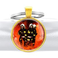 【DT】Great Firefighter Emergency Rescue Pendant Key Rings Classic Men Women Jewelry Gifts Keychains hot