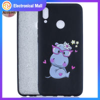 Acekool สายคล้องแบบมีเคสป้องกันเต็มรูปแบบลายการ์ตูนน่ารักสี Y9 2019ฝาหลัง TPU นิ่มกันลื่นกันกระแทก