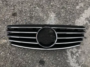 Gloss Black AMG Style Front Grill Grille For Mercedes Benz W211 E350 E500  07-09 