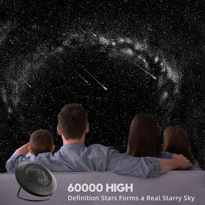 8 In 1 UFO Galaxy Planetarium โปรเจคเตอร์ Kids Star Night Light Starry Sky Projector หลอดไฟ LED สำหรับเพดาน Home Room Decoration