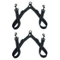 2X Double Leash Coupler for Large Dogs Adjustable Heavy Duty Nylon Splitter for Two Big Dogs