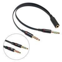 ♣◙☬ 2 Colors Splitter Headphon 3.5mm Female to 2 Male Headphone Mic Audio Y Splitter Stereo Adapter Cable G1R