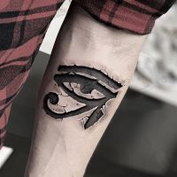 【YF】 Black The Eye Of God Temporary Tattoos For Men Women Hands Arm Body Art Waterproof Fake Tatoo Stickers Cool Flash Decals Tattos