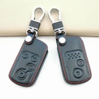 ❆ New Style Leather Key Holder Case Cover Keychain for Honda Fit Shuttle Freed Spike Hybrid Stepwgn Spada Keyless Shell Protector