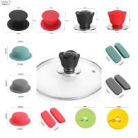 ETX1/2pcs Pot Lid Knob Silicone Universal Pot Lid Cover Knob Handle Kitchen Cookware Lid Replacement Pot Handle