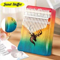 【YF】 Wood 17 Keys Kalimba Thumb Easy-to-Learn Musical Instrument Beginners Adult Music