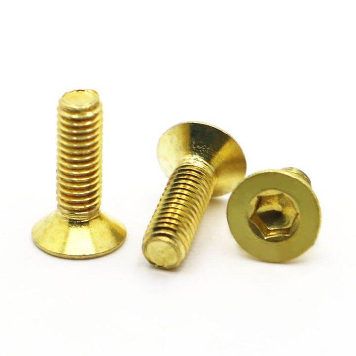 m3-m4-m5-m6-m8-brass-dlat-hexagon-hex-socket-countersunk-head-allen-bolt-screw-din7991