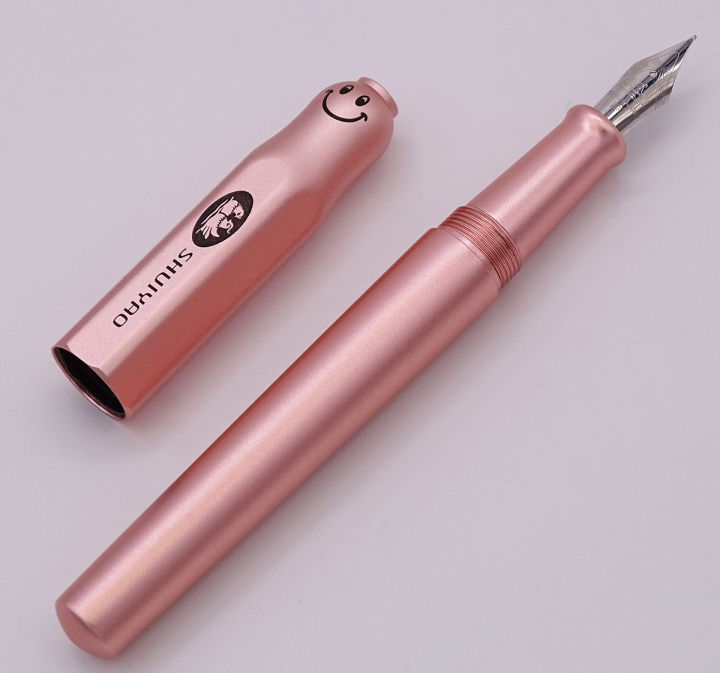 full-aluminum-alloy-metal-smile-face-fountain-pen-sy-cute-lovely-pink-fashion-writing-gift-pen-smooth-iridium-0-380-5mm